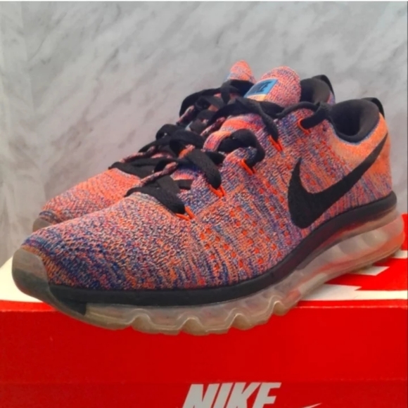 Nike Air Max Flyknit Multicolor pink Black Concord mens Size 7 womens 8.5 620469 - Picture 2 of 6